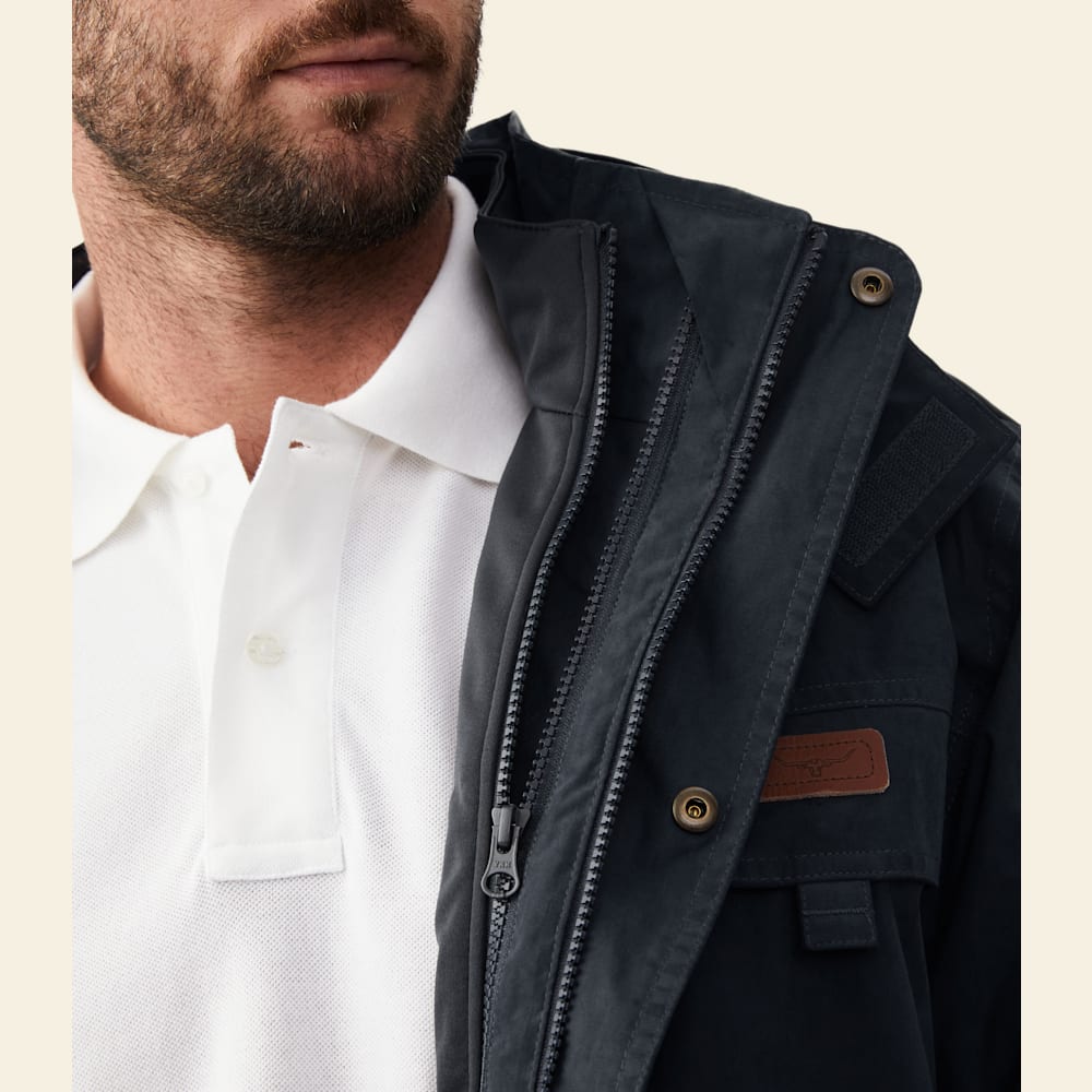 Navy Ironbark Rockley Waterproof Removable Shell Jacket