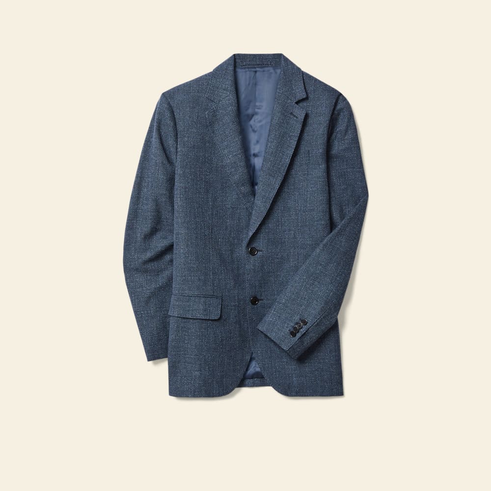 Men's R.M.Williams Bunda Navy Cotton Tailored Lightweight Sports Blazer Jacket