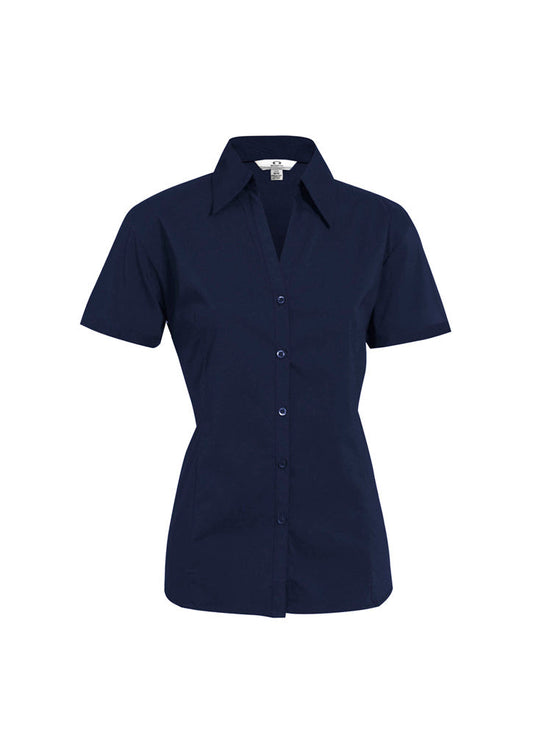 Biz Collection Women's Metro Professional Short Sleeve Shirt - Navy Uniform