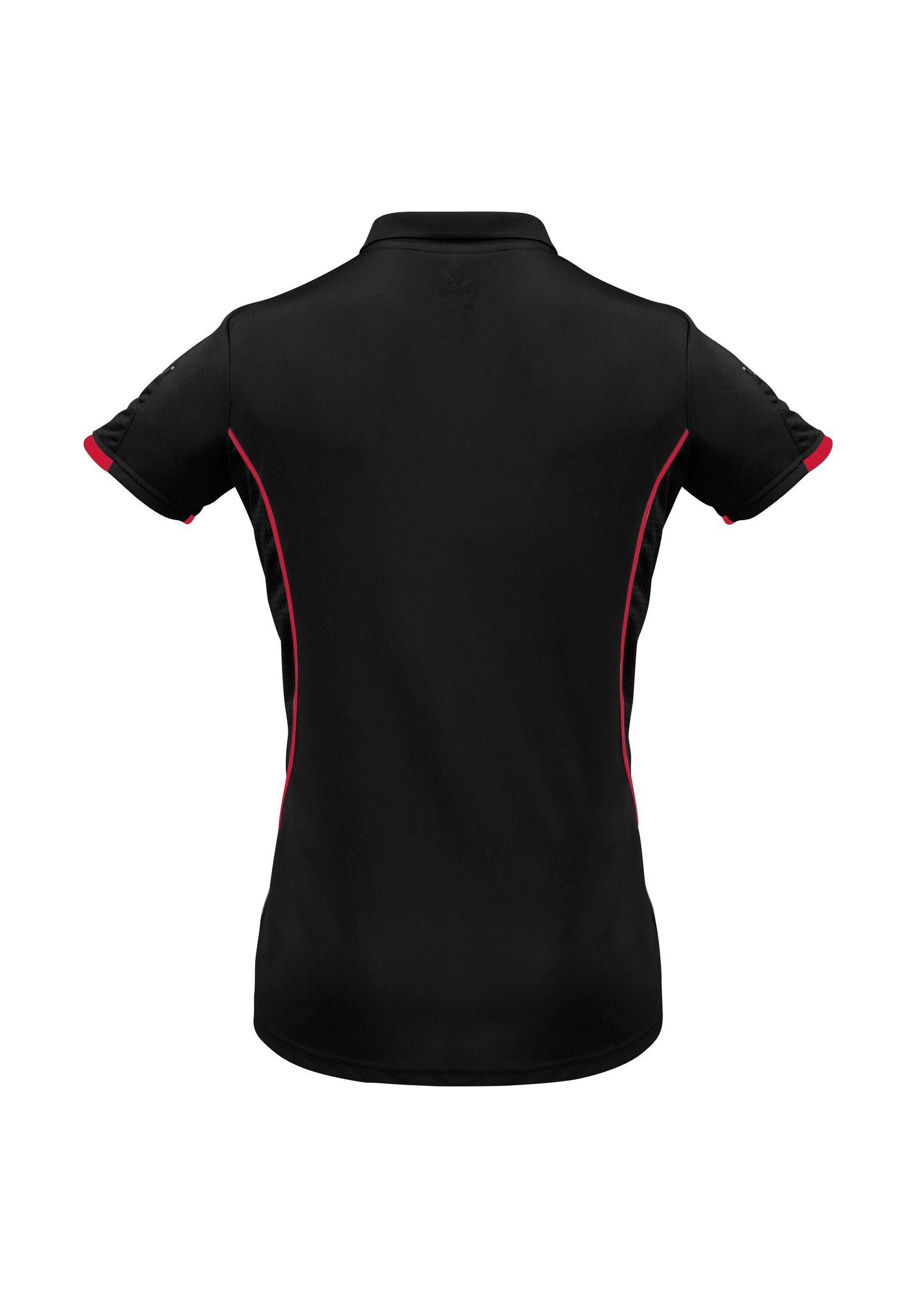 Biz Collection Women's Razor Polo: Stylish Black Red Activewear Performance Shirt