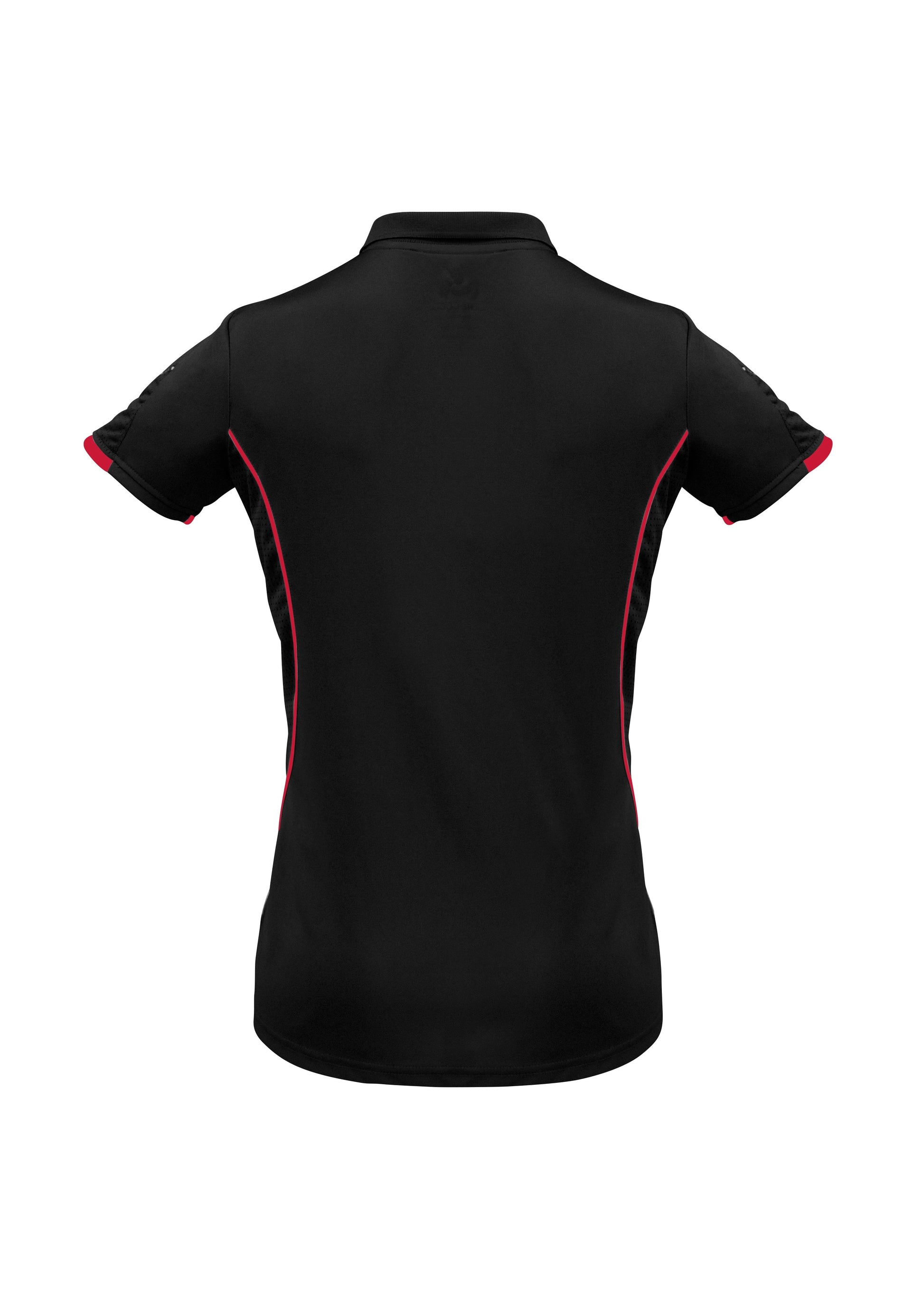 Biz Collection Women's Razor Polo: Stylish Black Red Activewear Performance Shirt