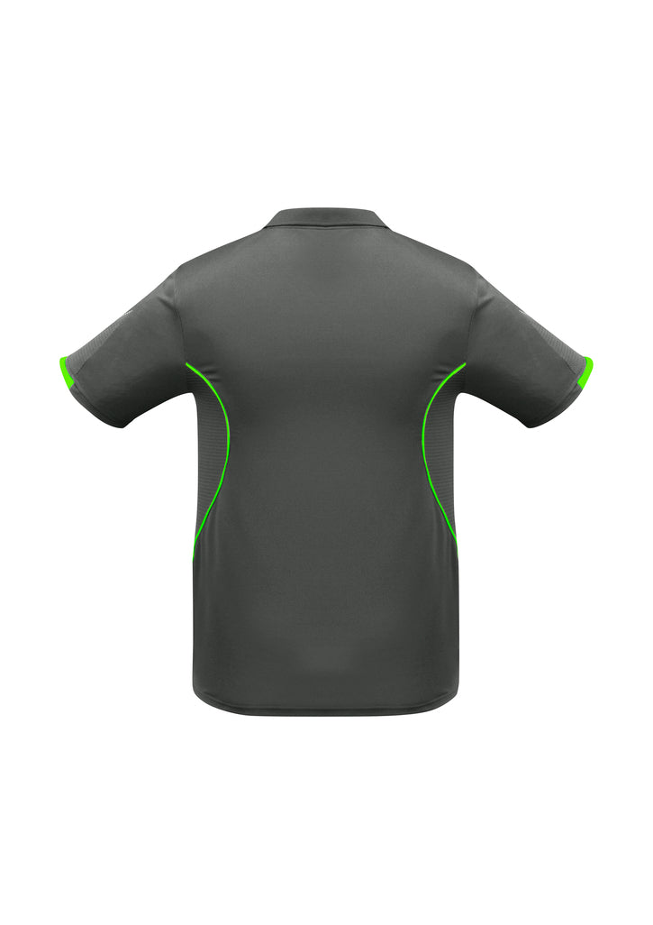 Men's Razor Performance Polo Shirt with BIZ COOL Technology - Grey/Lime