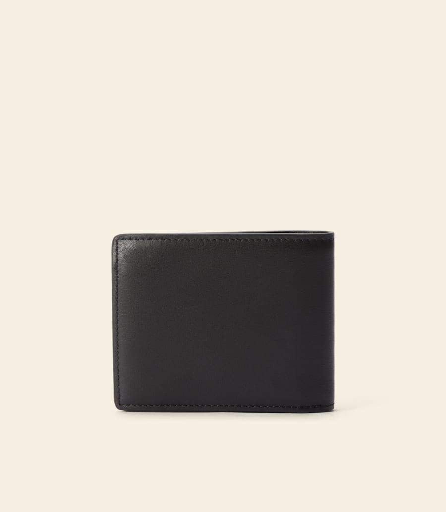 R.M.Williams Black Smooth Leather Bifold Wallet with Coin Pocket RFID