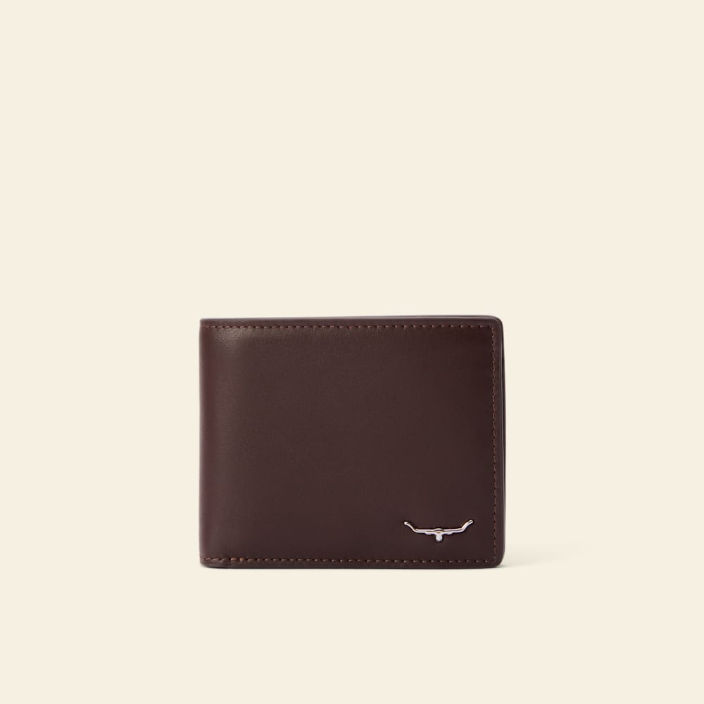 Premium Smooth Grain Leather Bifold Wallet with Coin Pocket & RFID Protection
