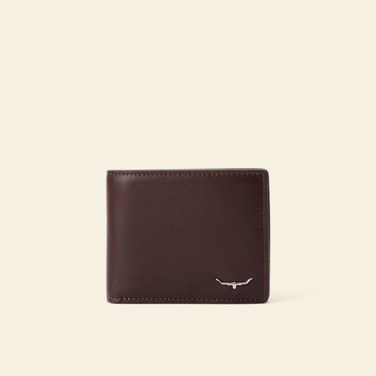 Premium Smooth Grain Leather Bifold Wallet with Coin Pocket & RFID Protection