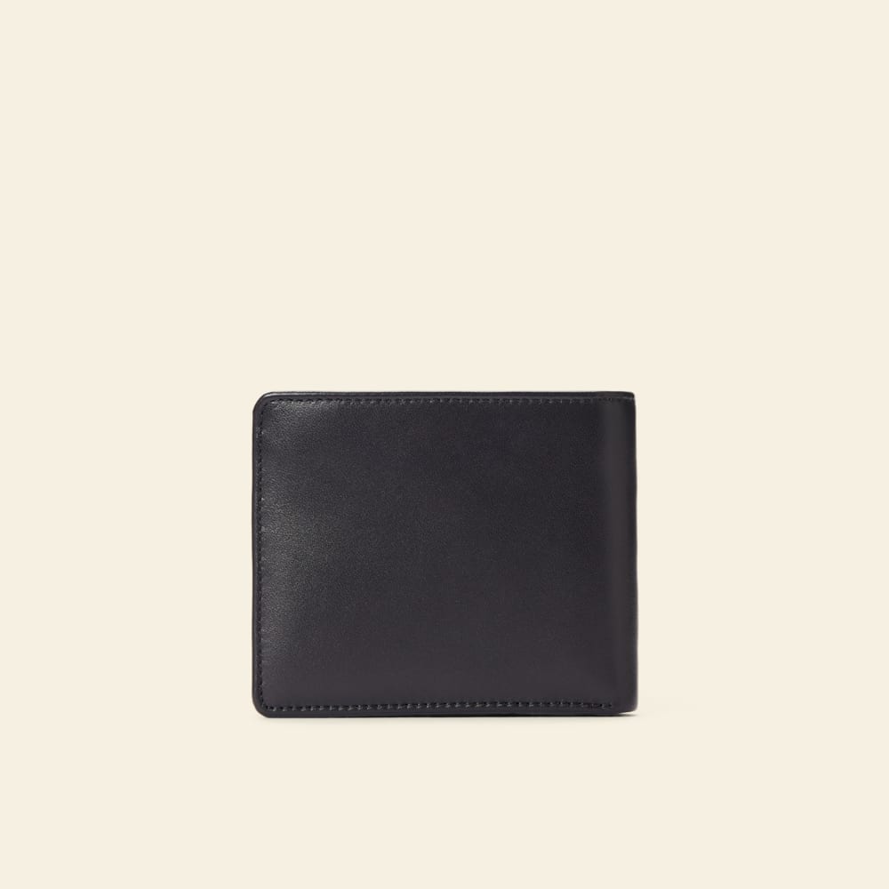 Smooth Grain Leather Black Trifold Wallet – Premium R.M. Williams Design