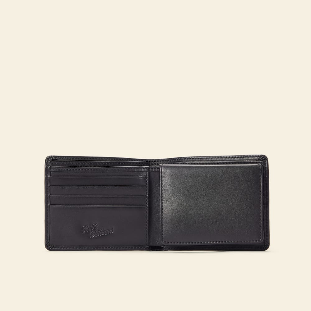 Smooth Grain Leather Black Trifold Wallet – Premium R.M. Williams Design