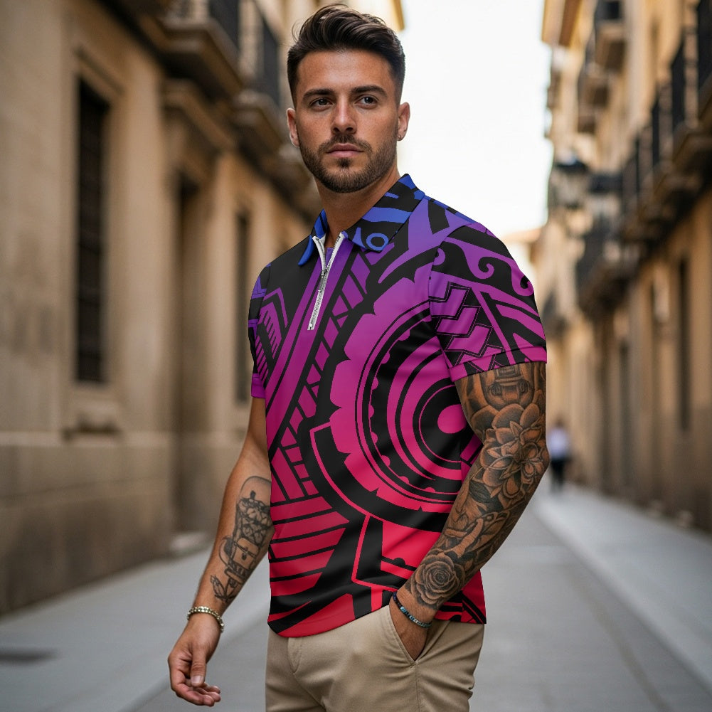 Zipper Polo Shirt