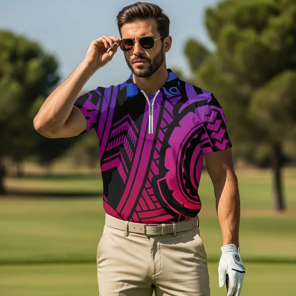 Zipper Polo Shirt