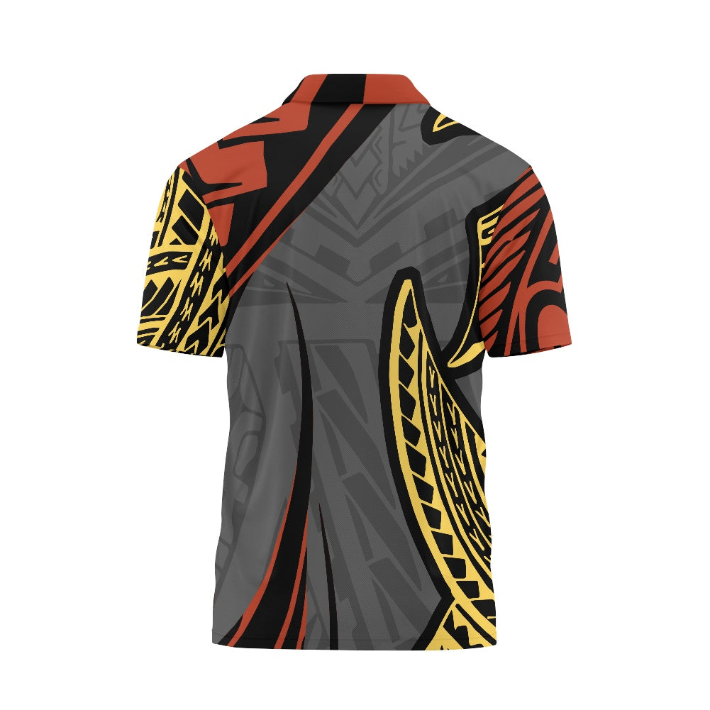 Short Sleeve Zip-Up Polo Shirt
