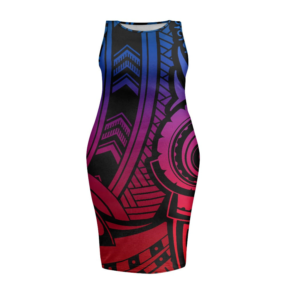 Women's sleeveless plus size dress