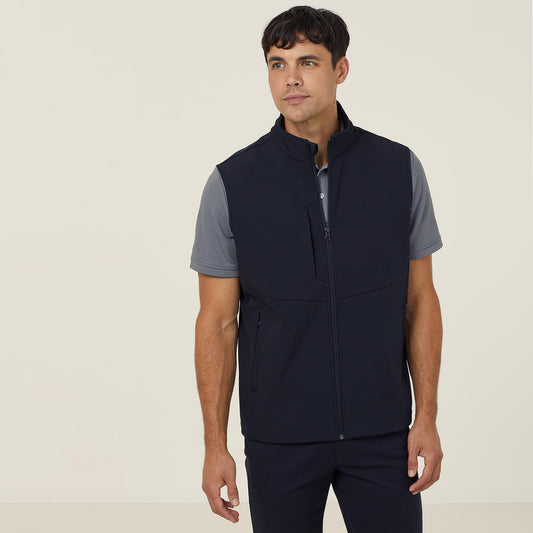 NNT Men's Durable Bonded Fleece Zip Vest - Navy Workwear Essential