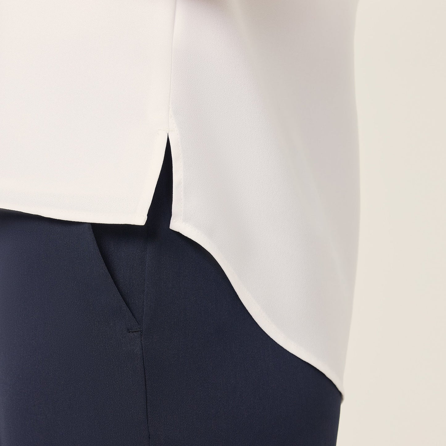 Elegant Women's White Satin Back Crepe Sleeveless Blouse - Easy-Care Silk-Feel Top