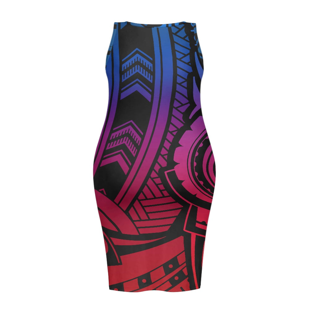 Women's sleeveless plus size dress