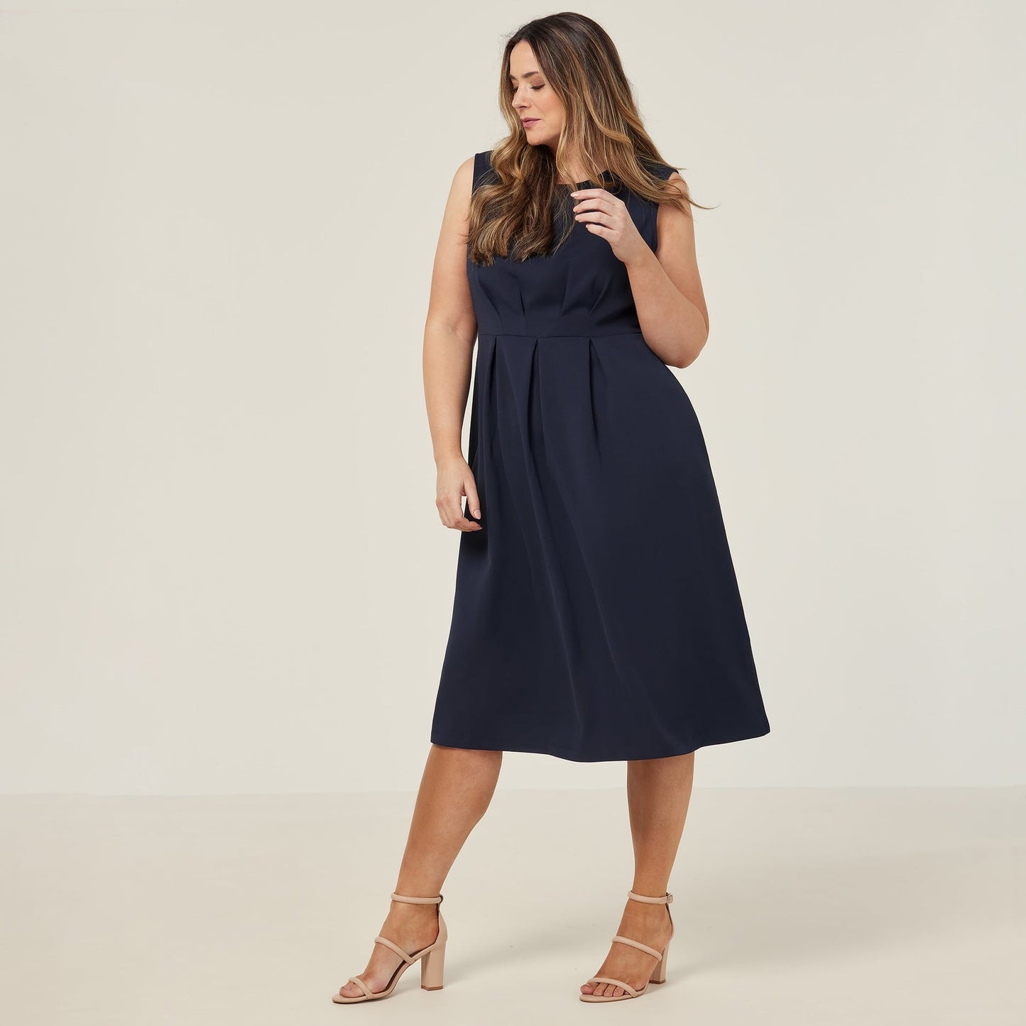 Women's Crepe Stretch Sleeveless Dress