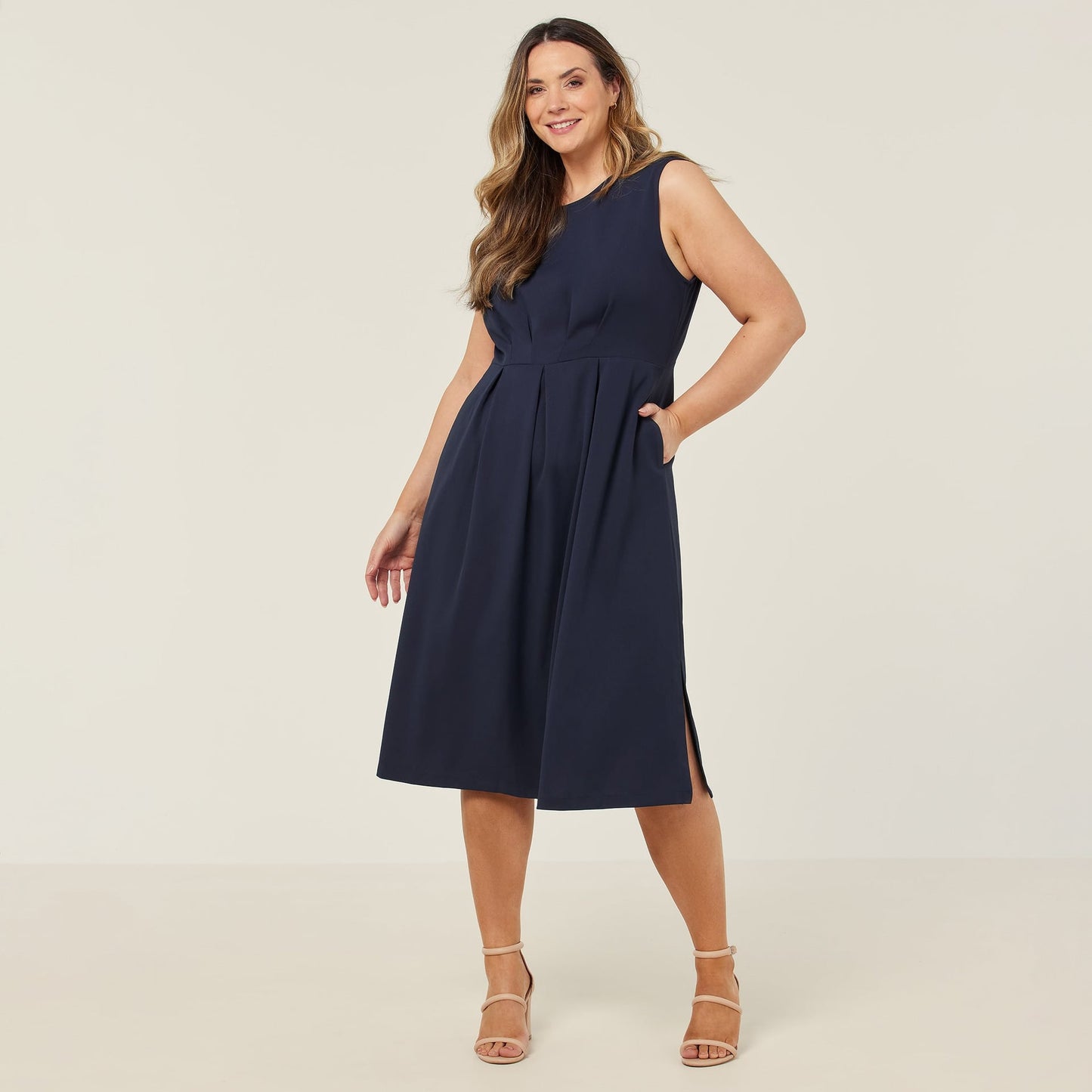Women's Crepe Stretch Sleeveless Dress